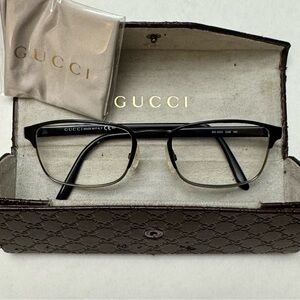 GUCCI Eyeglasses Frames GG 2233 CUX Brown Havana Rectangle 53-19-140 With Case